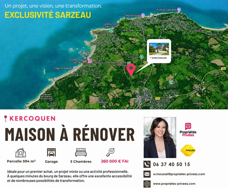 Maison à vendre, 45m², Sarzeau