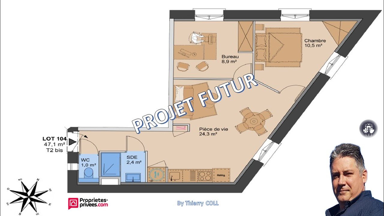 Appartement à vendre, 47m², Lyon 3ème