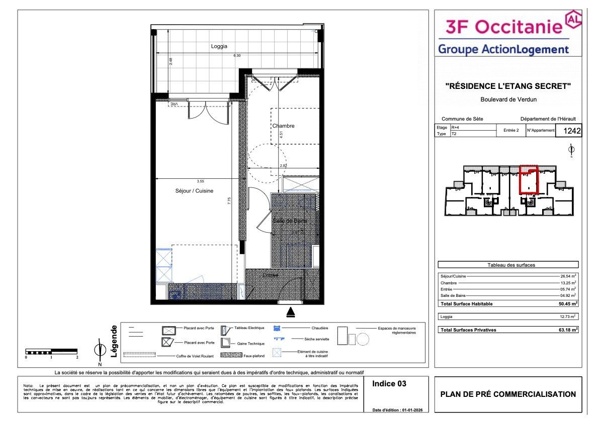 Appartement – Sète, Parc Aquatechnique, Hérault - Vue 3