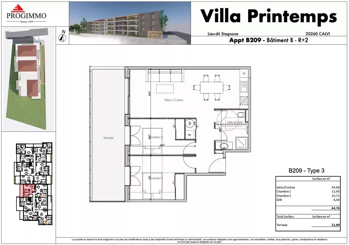 Appartement à vendre, 65m², Calvi