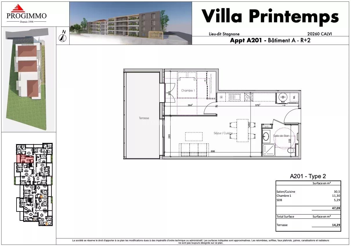 Appartement à vendre, 47m², Calvi