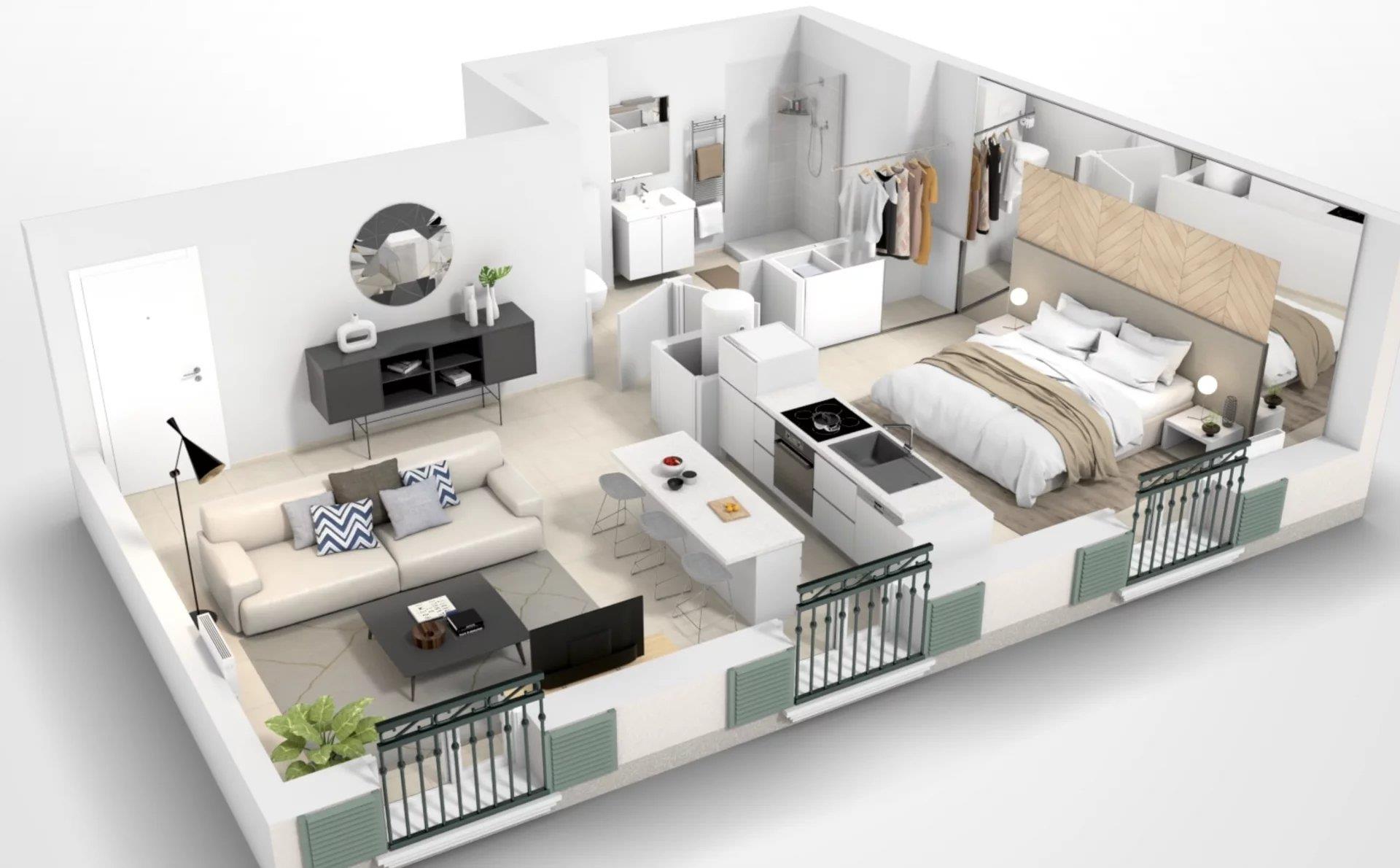 New apartment just steps from Place des Lices - Ansicht 5