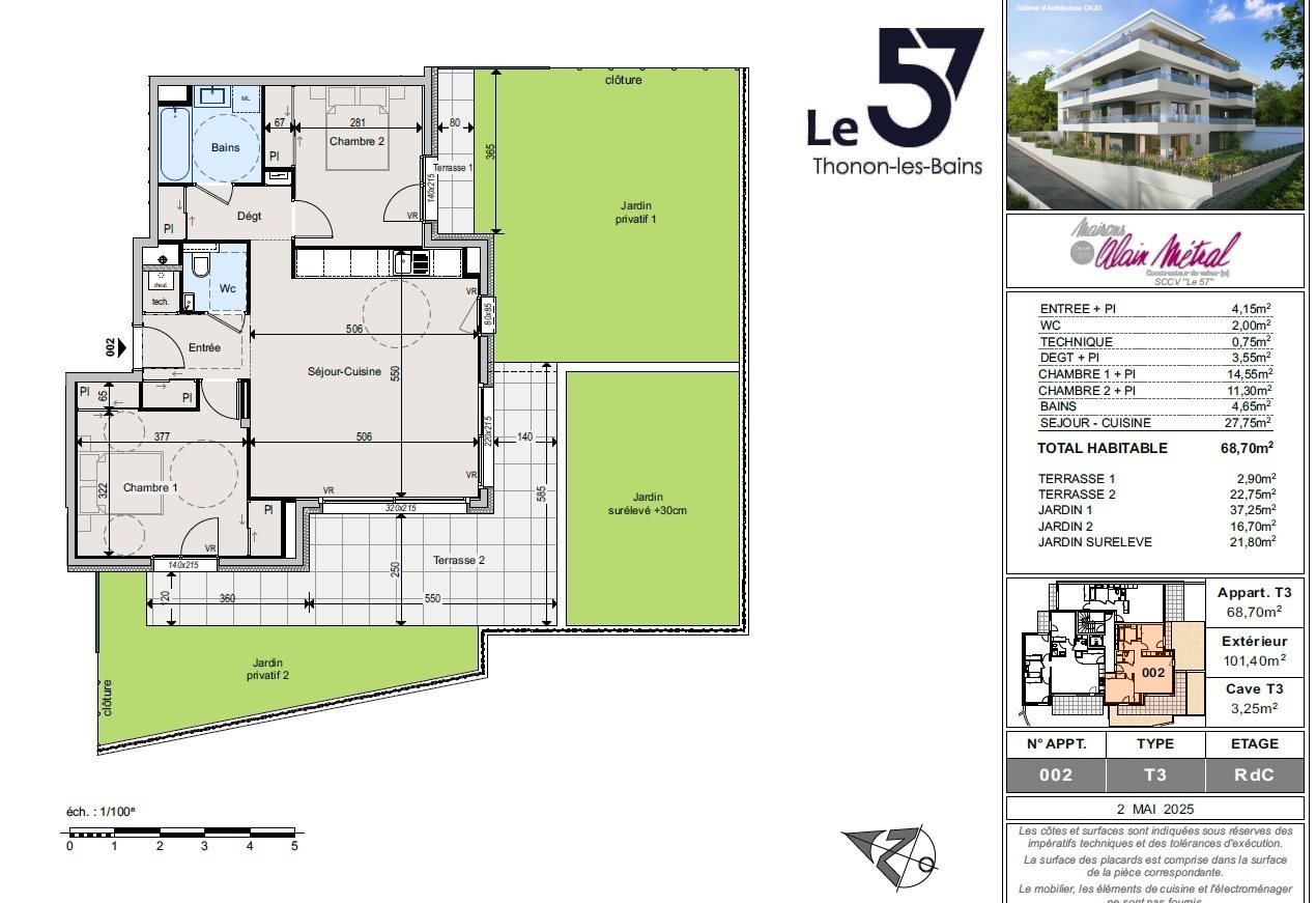 Appartement à vendre, 68m², Thonon-les-Bains