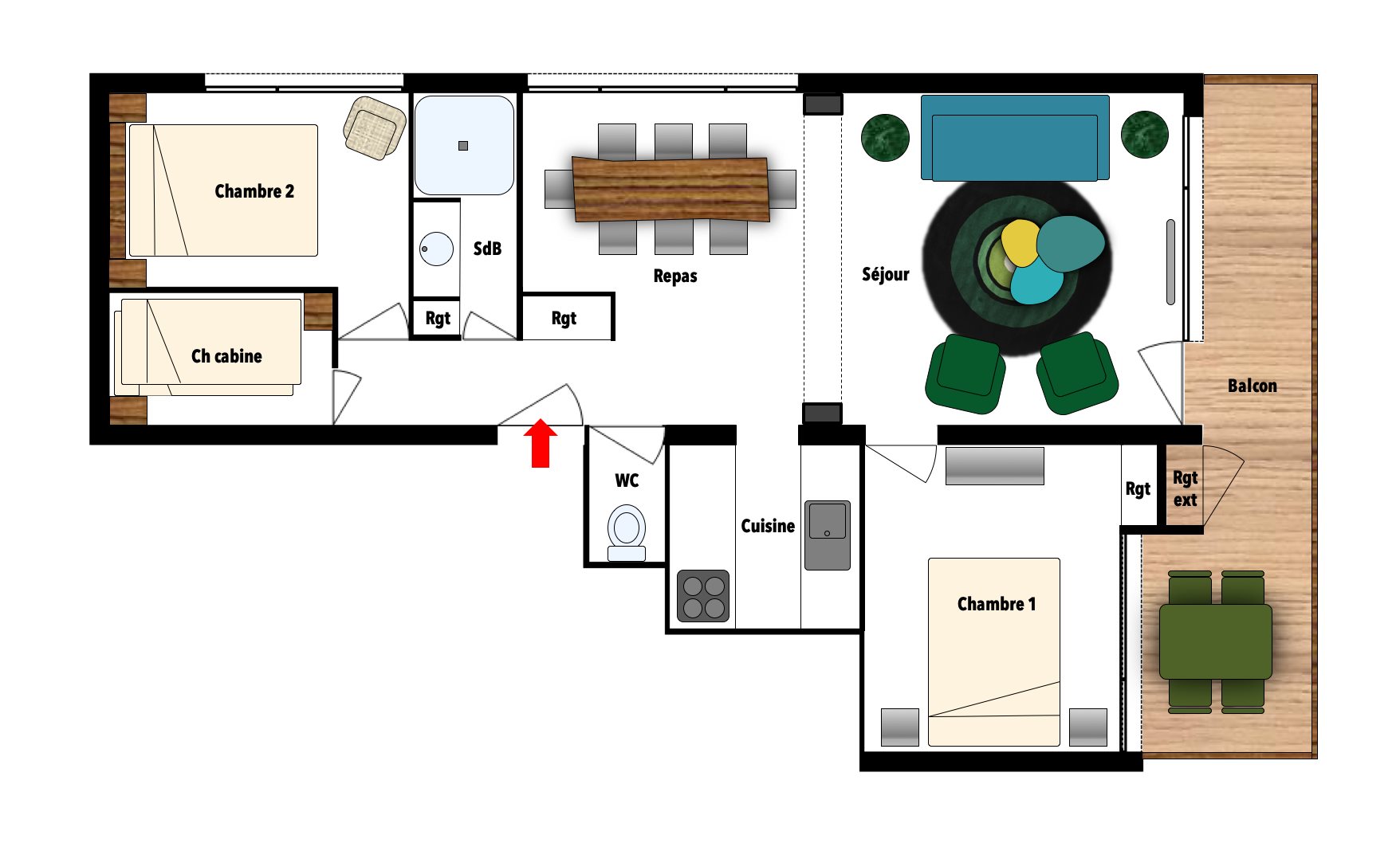 Appartement à vendre, 52m², Champagny-en-Vanoise (La Plagne)