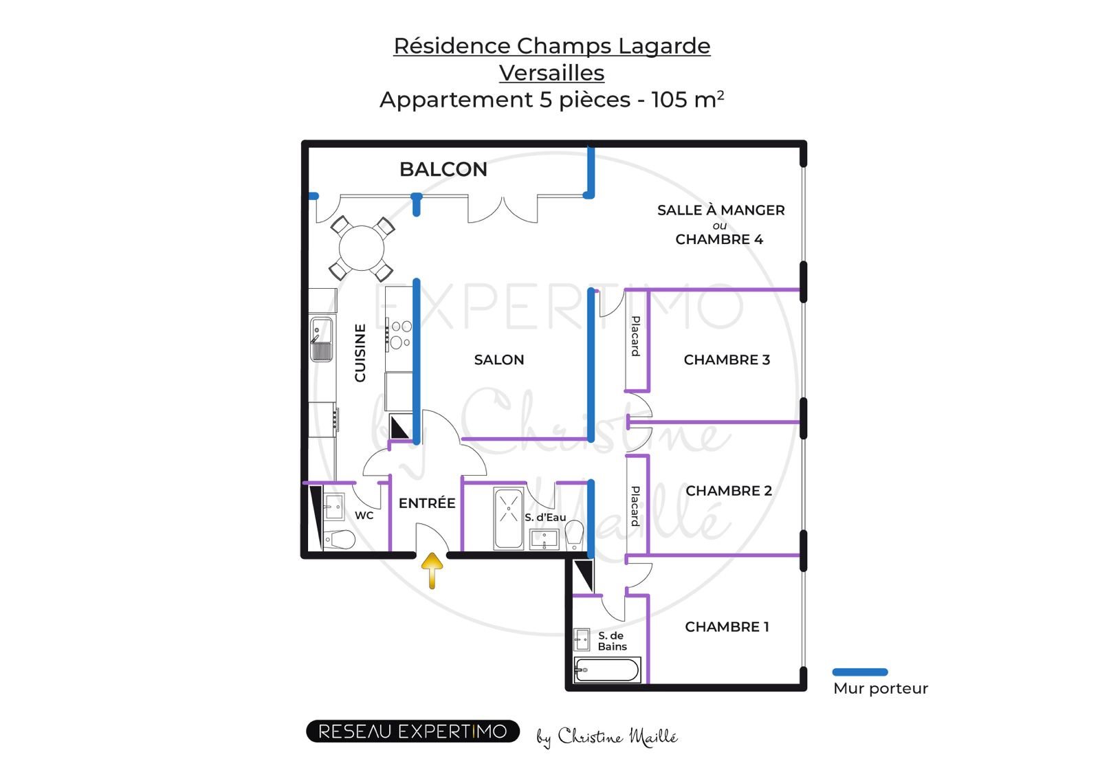 Appartement à vendre, 105m², Versailles