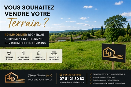 Terrain 1 pièce · à Ruoms · 60 000 €