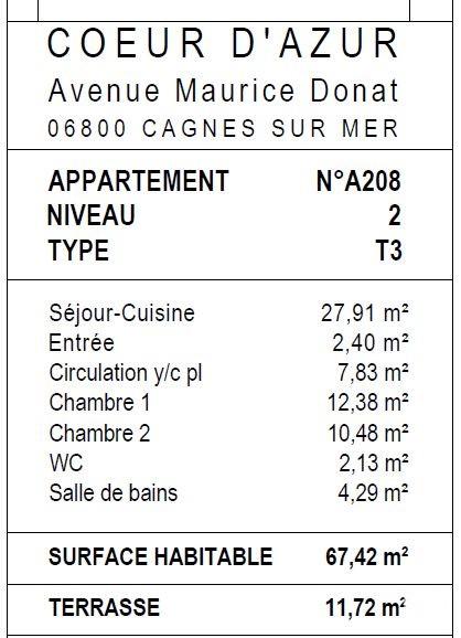 Appartement à vendre, 67m², Cagnes-sur-Mer