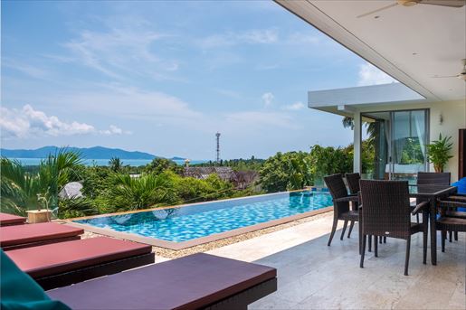 Villa 4 chambres avec vue mer et piscine à vendre à Mae Nam, Koh Samui