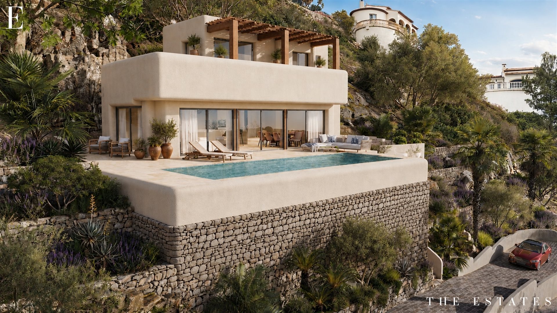 En Cours De Construction. Villa à Monte Solana, Pedreguer avec vues et intimité