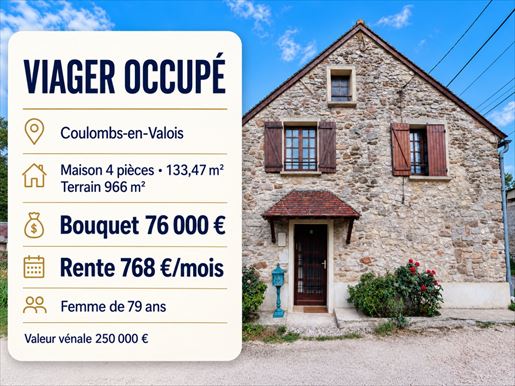 4 pièces 133 m² · à Coulombs-en-Valois · 133 m² · 76 000 €