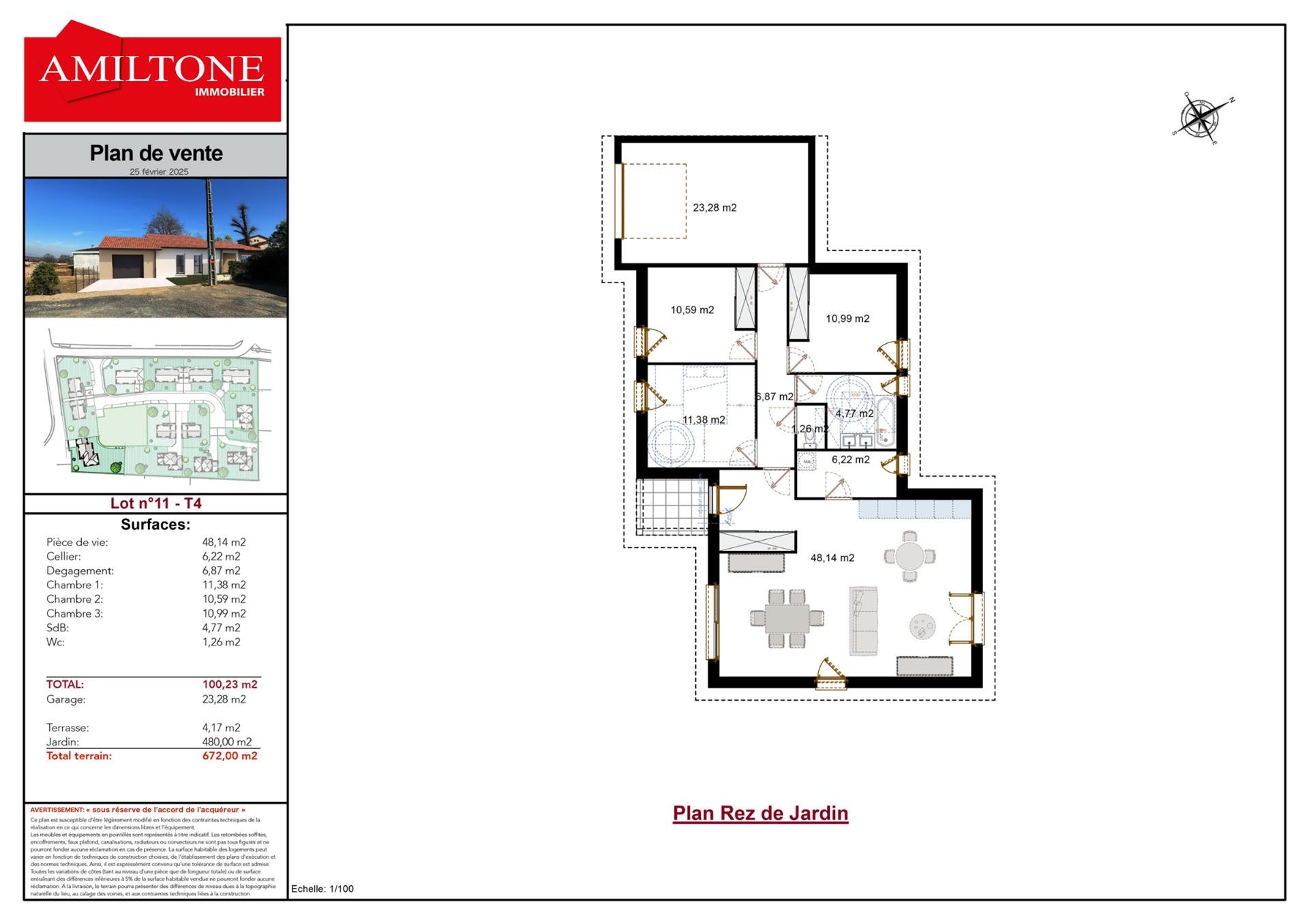 Maison à vendre, 100m², Guéreins