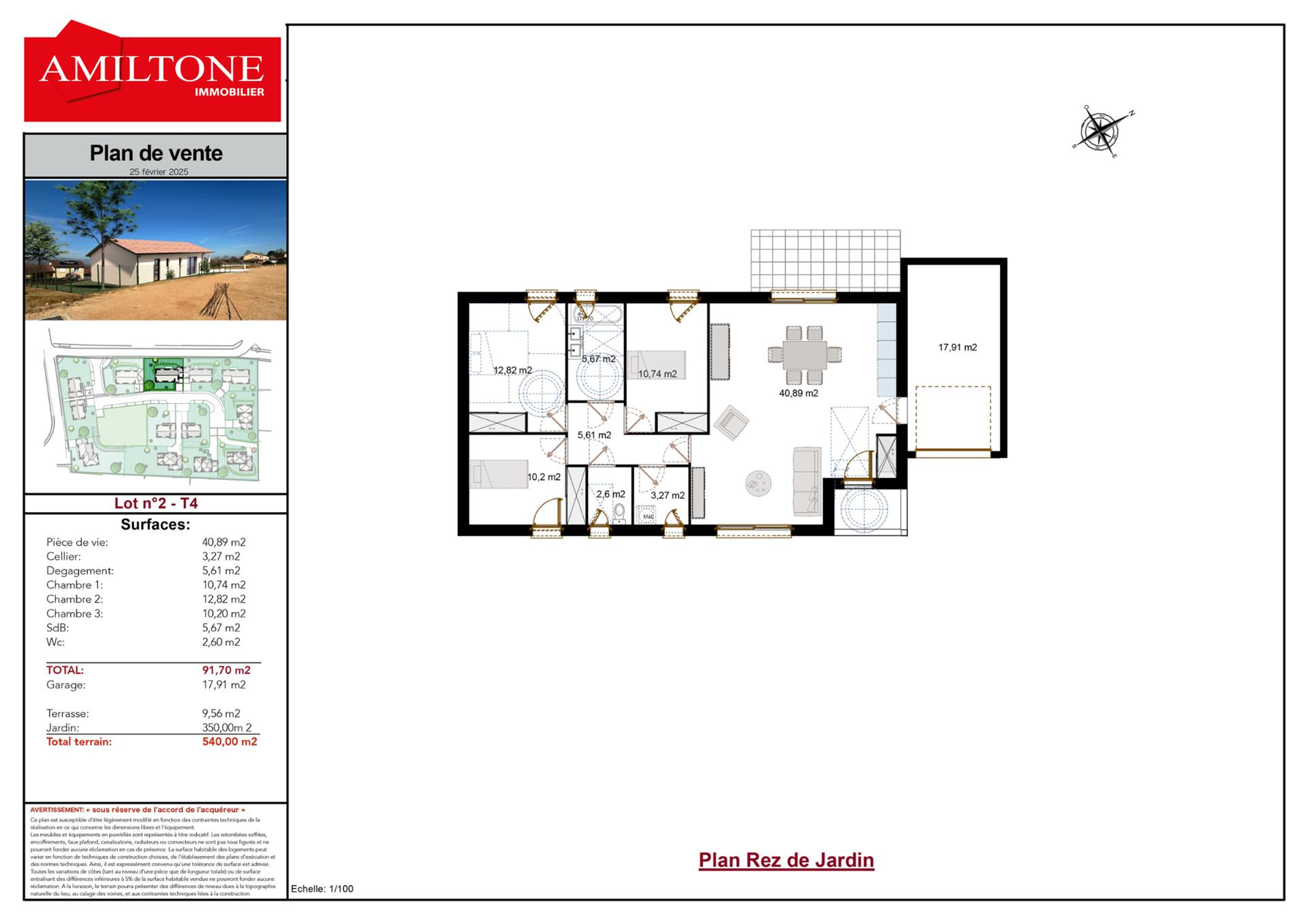 Maison à vendre, 91m², Guéreins