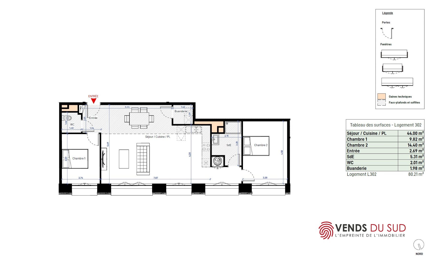 Appartement à vendre, 80m², Béziers