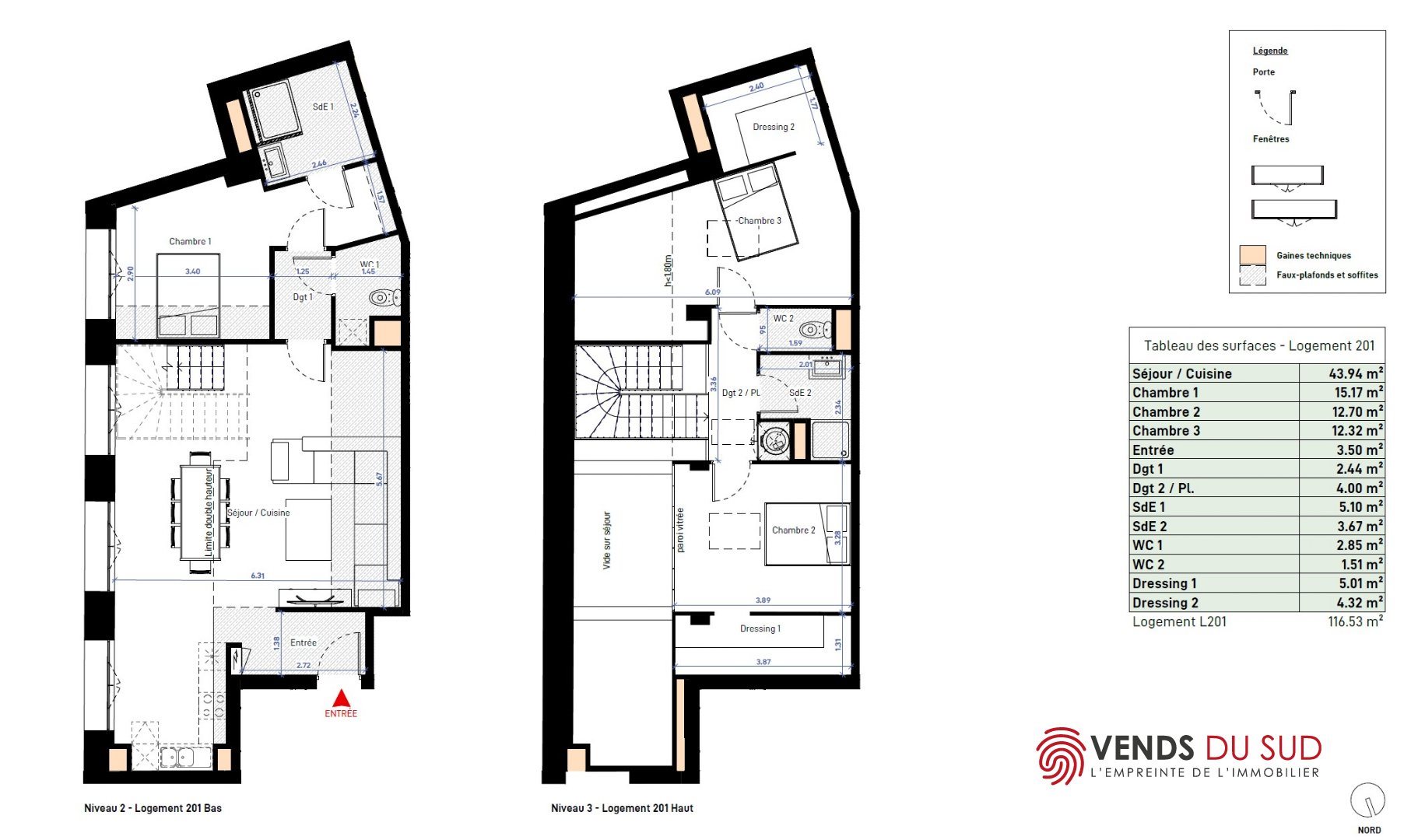 Appartement à vendre, 116m², Béziers