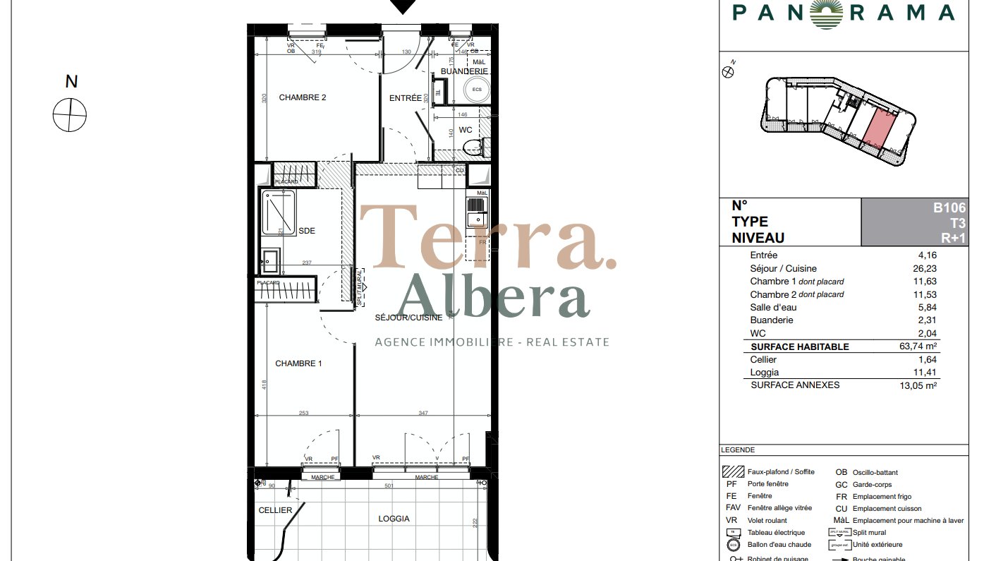 Appartement à vendre, 64m², Villeneuve-de-la-Raho