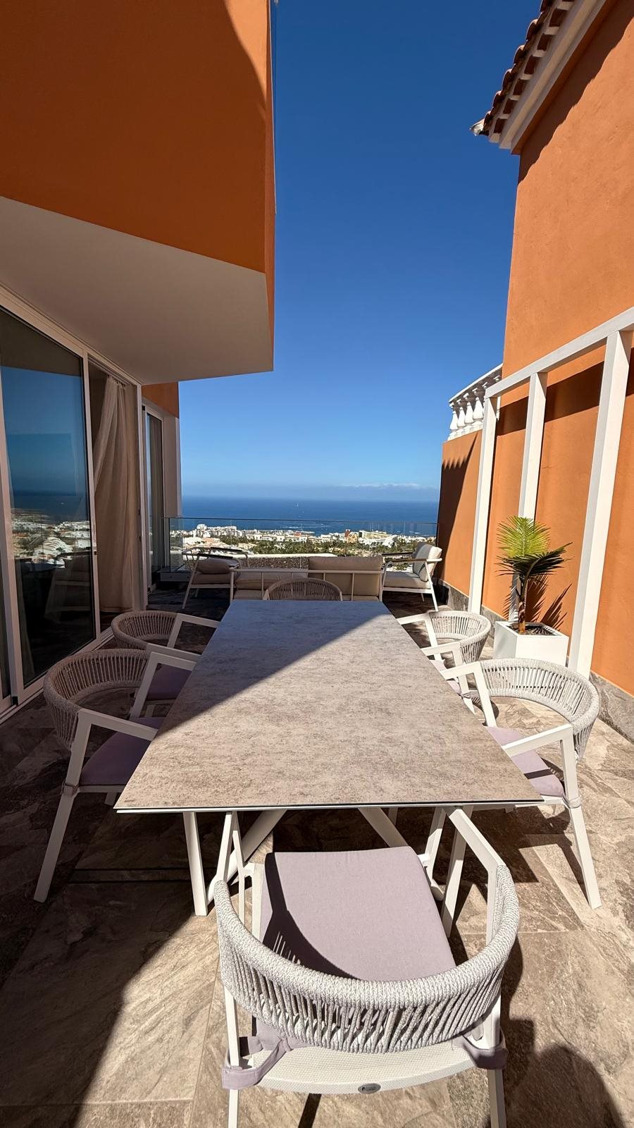 A3 Real Properties presents this elegant property located in San Eugenio Alto one of the most sought after residential areas in the south of Tenerife  Completely renovated throughout the property combines contemporary design with spacious and functional l