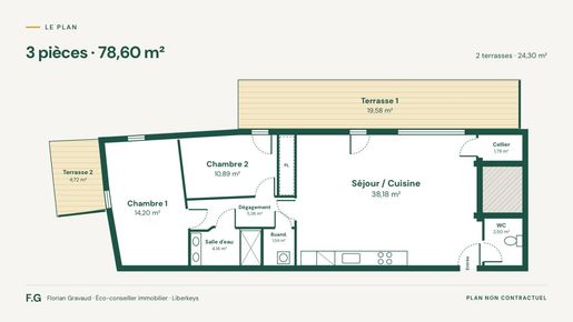 Appartement 3 pièces 78 m² · à Anglet · 78 m² · 620 000 €
