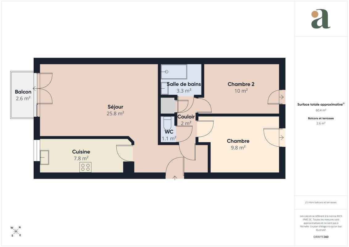 Appartement à vendre, 60m², Argenteuil