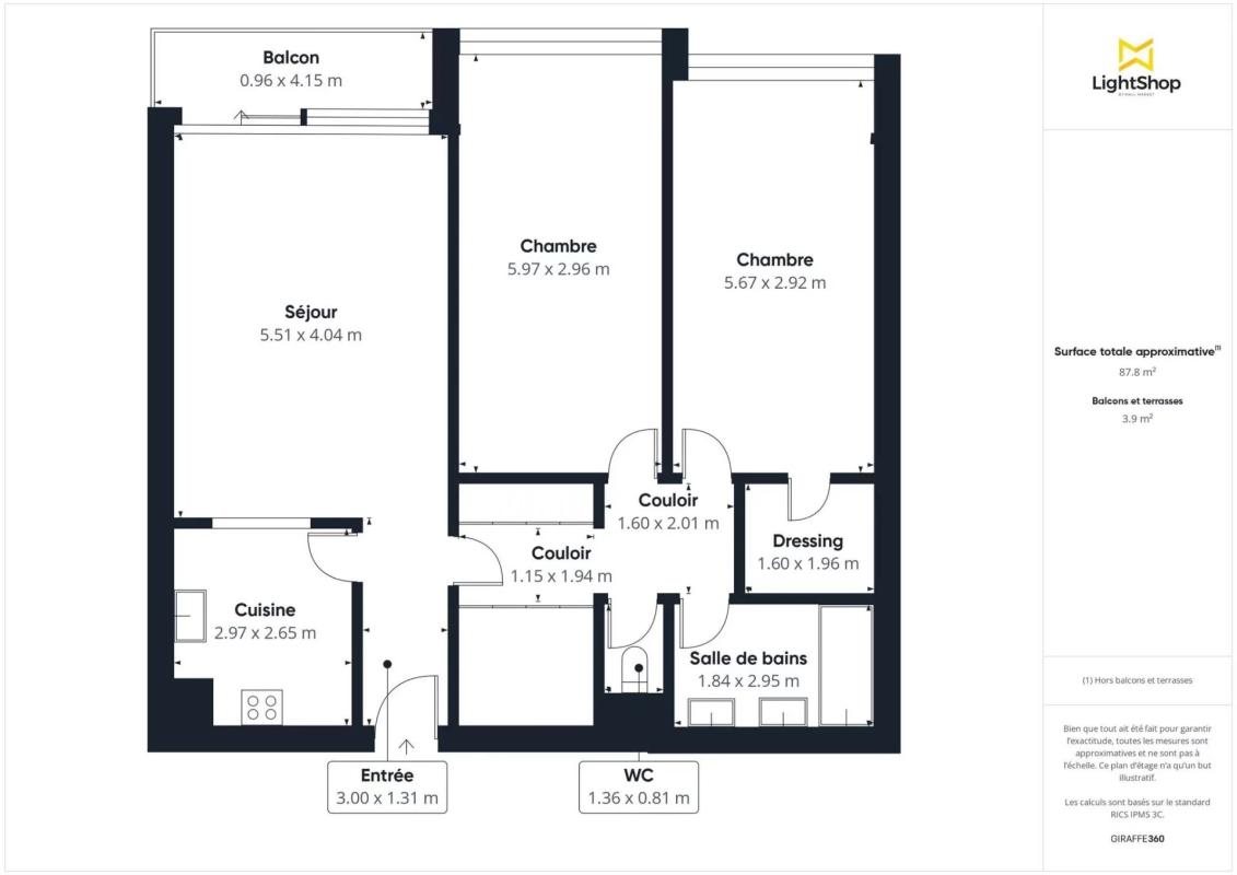 Appartement à vendre, 86m², Courbevoie