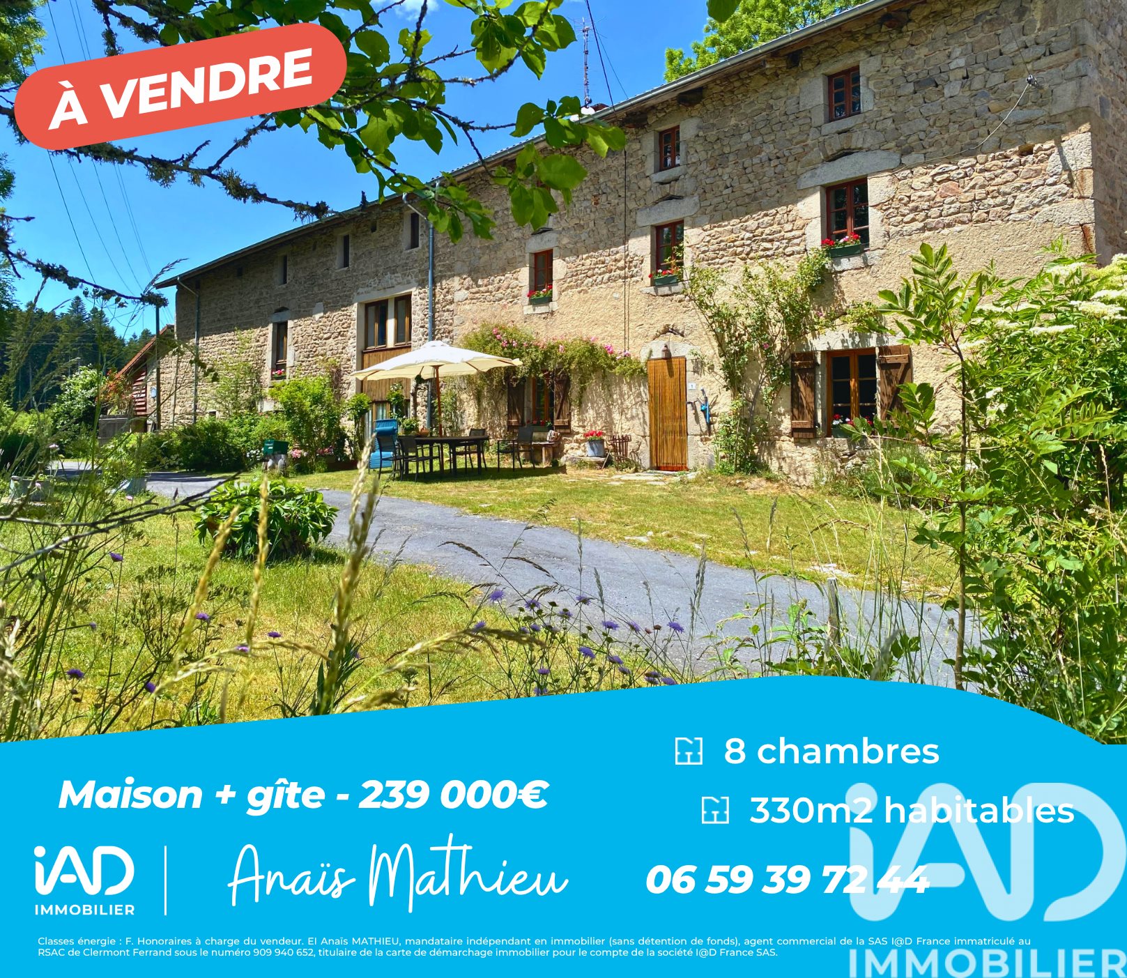 Maison à vendre, 330m², Saint-Germain-l'Herm