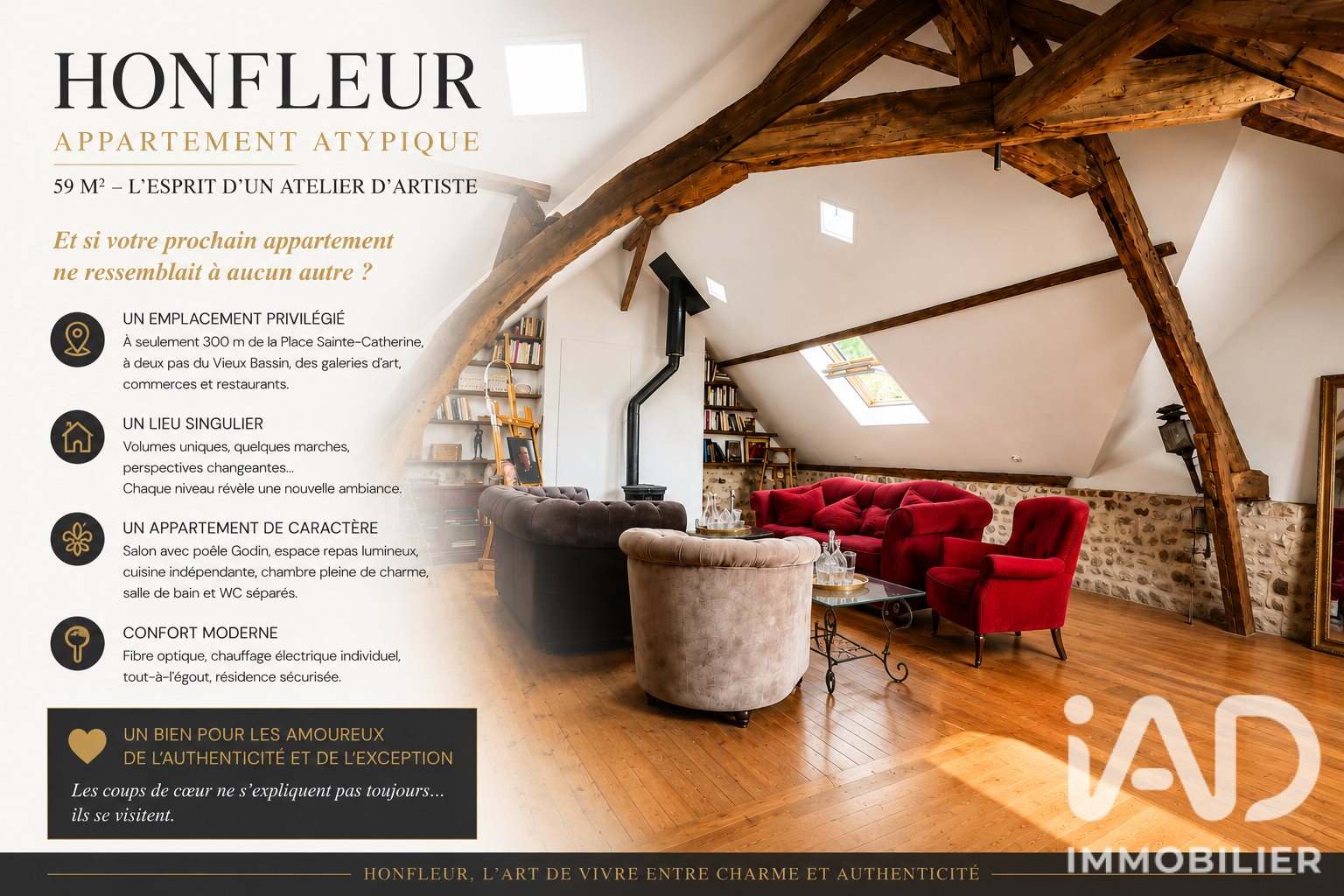 Appartement à vendre, 60m², Honfleur