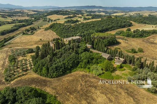 Historisk gård med panoramautsikter, Montalcino, Siena – Toscana