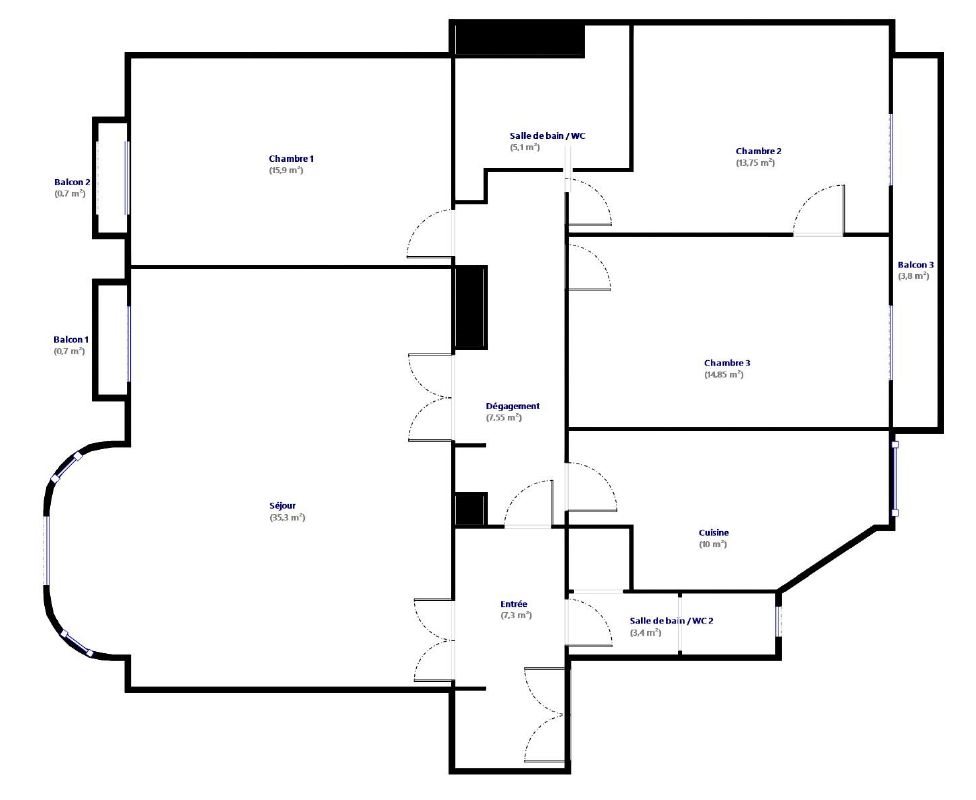 Appartement à vendre, 115m², Nice