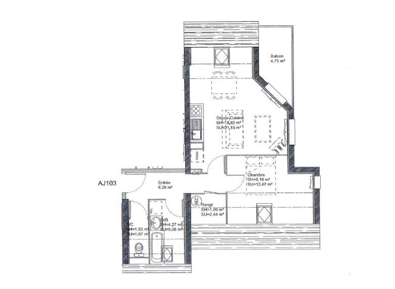 Appartement à vendre, 39m², Digoin