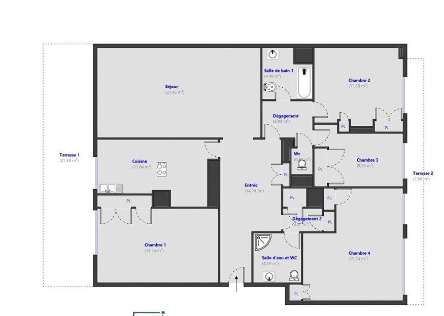 Appartement à vendre, 130m², Nice