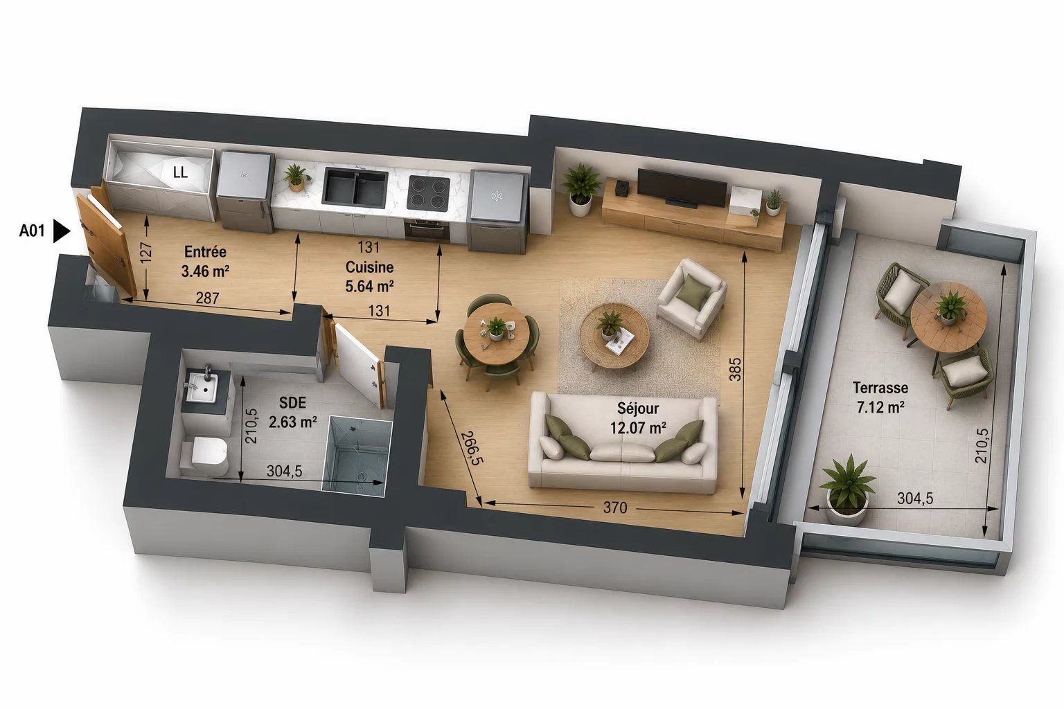 Appartement à vendre, 23m², Châtel
