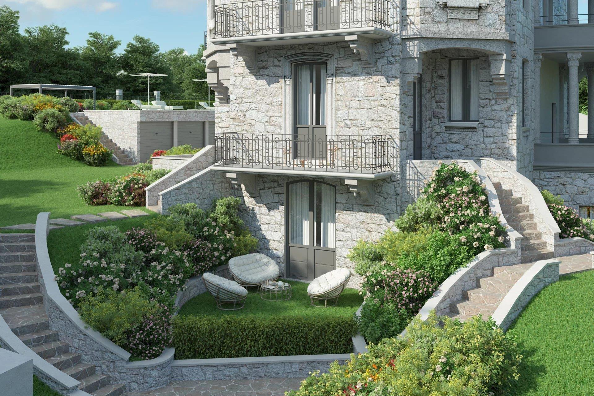 Prestigious period villa for sale in Baveno in need of renovation