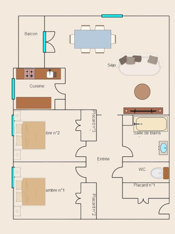 Appartement à vendre, 60m², Montluçon