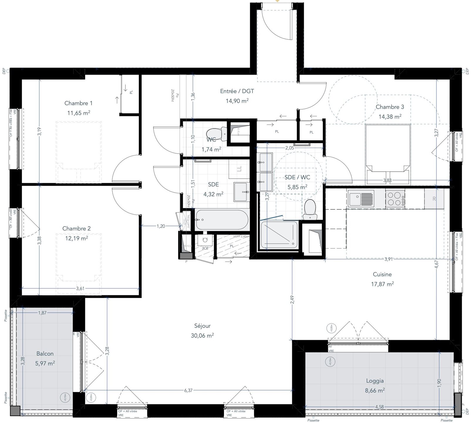 Appartement à vendre, 113m², Plouharnel