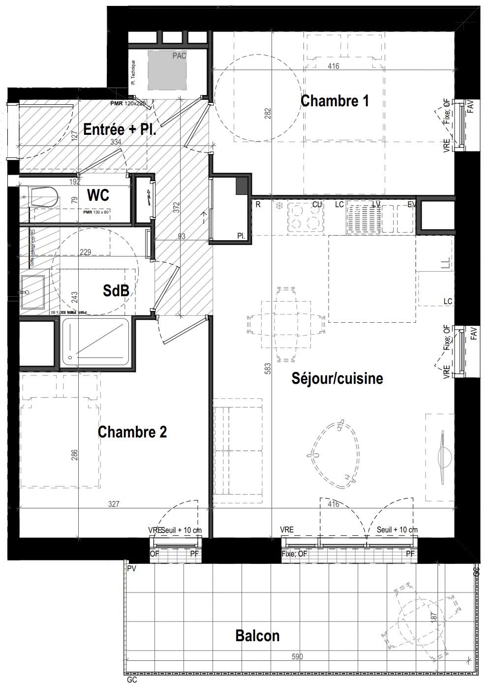 Appartement à vendre, 60m², Brest