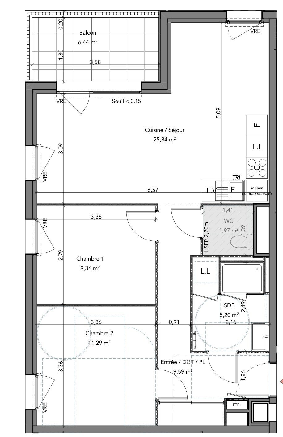 Appartement à vendre, 63m², Crozon