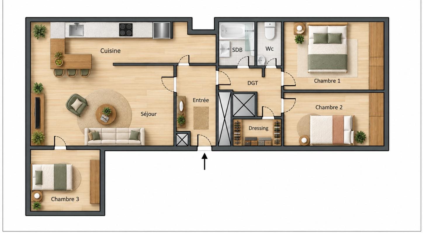Appartement à vendre, 82m², Lyon 9ème