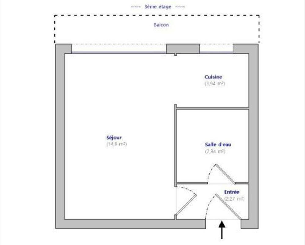 Appartement à vendre, 23m², Lyon 8ème