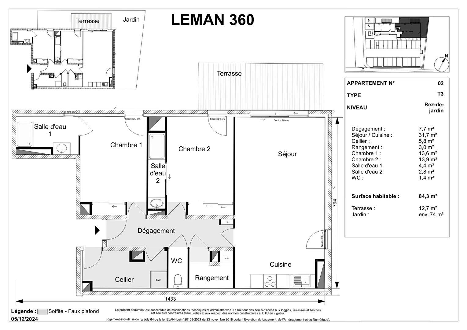 Appartement à vendre, 84m², Messery