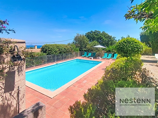 Saint-Aygulf house with sea view, pool, garage