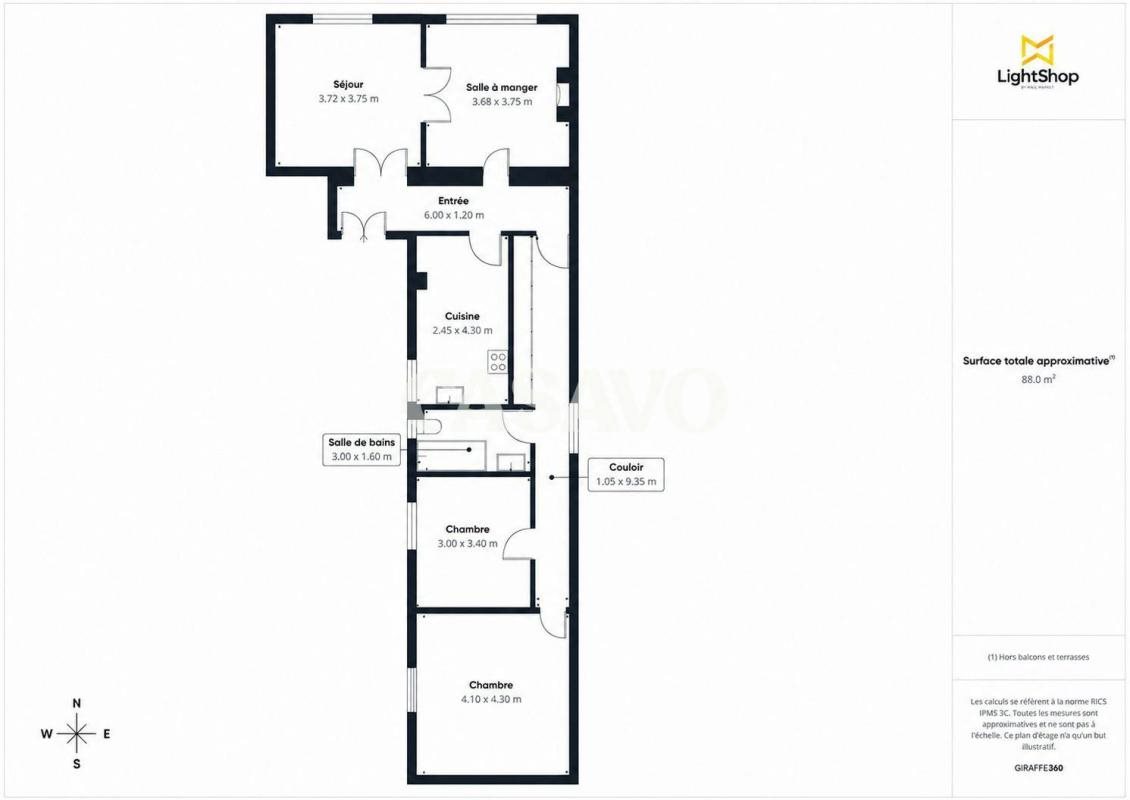 Appartement à vendre, 88m², Asnières-sur-Seine