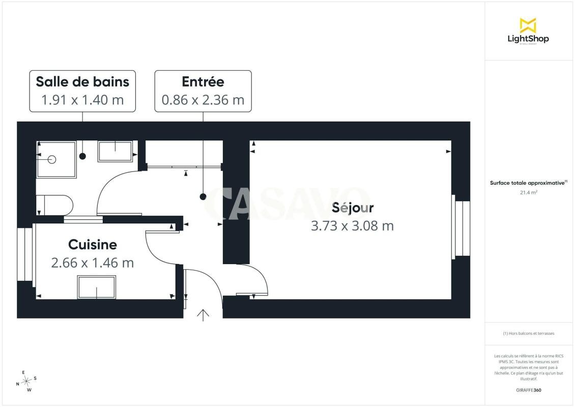 Appartement à vendre, 22m², Montrouge