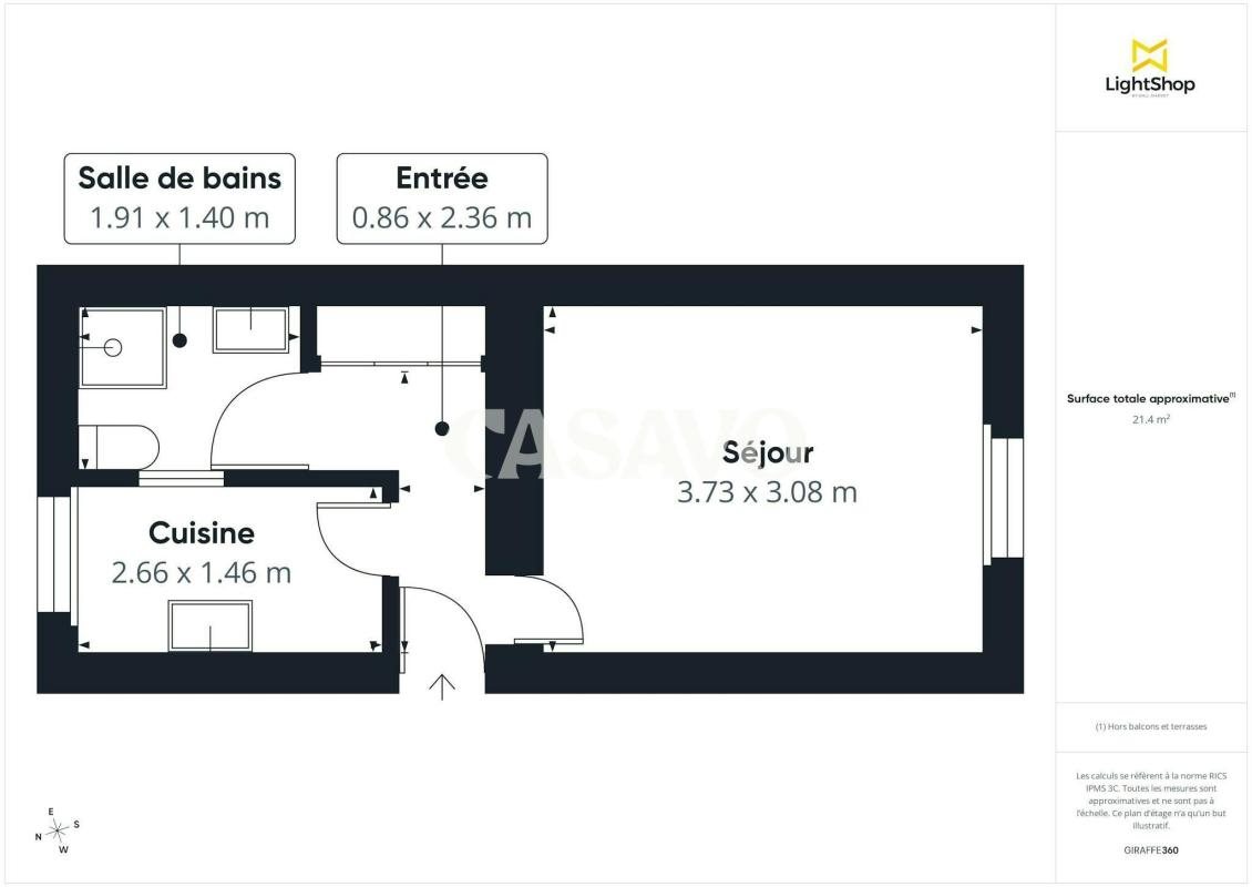 Appartement à vendre, 22m², Montrouge