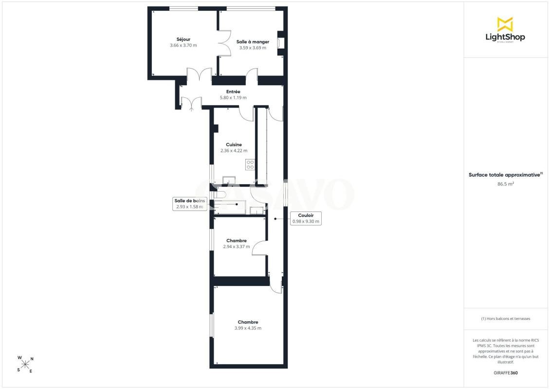 Appartement à vendre, 86m², Asnières-sur-Seine