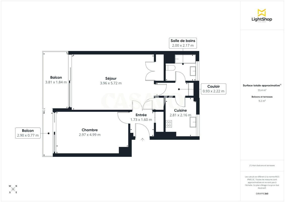 Appartement à vendre, 55m², Villefranche-sur-Mer