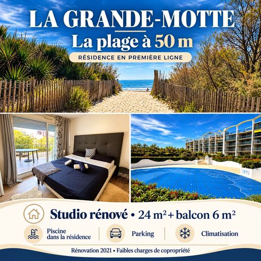 Appartement 1 pièce 24 m² · à La Grande-Motte · 24 m² · 168 000 €