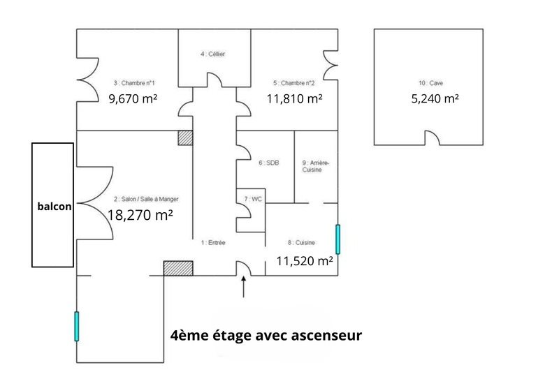 Appartement à vendre, 69m², Amiens