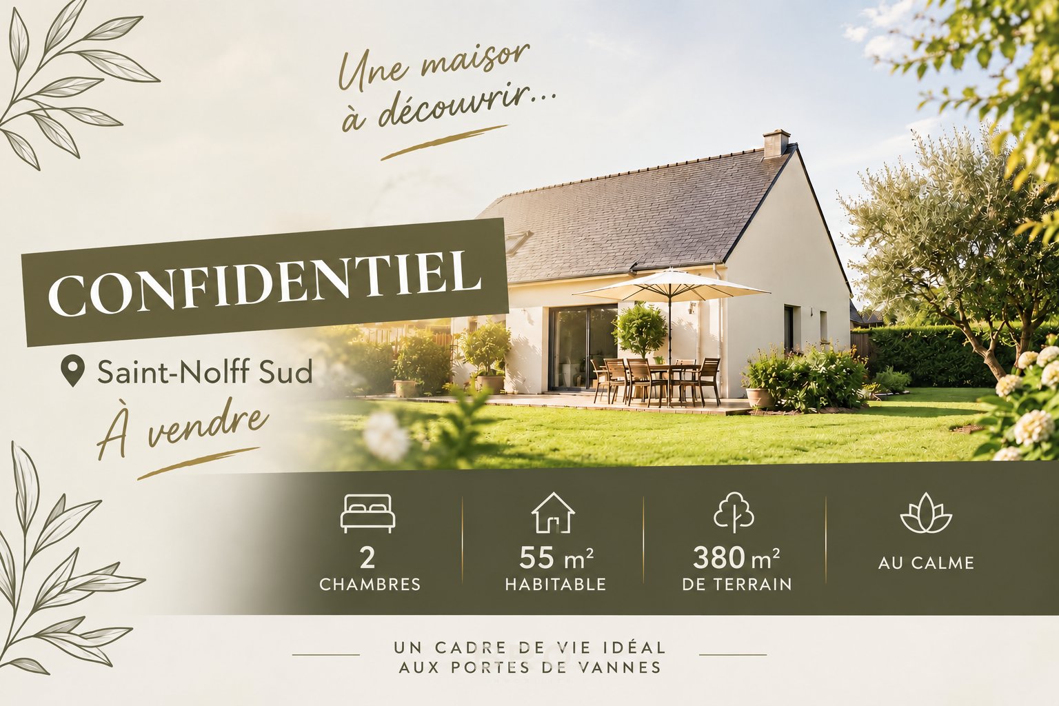 Maison à vendre, 55m², Saint-Nolff