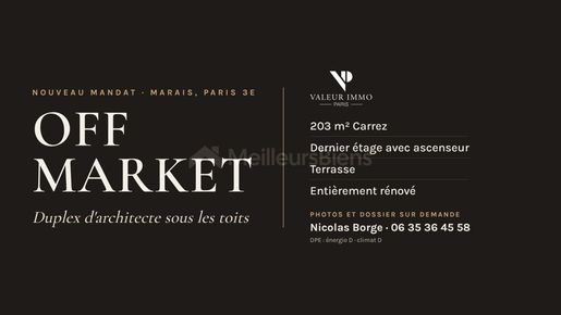 Appartement 9 pièces 204 m² · à Paris 3ème · 204 m² · 3 350 000 €