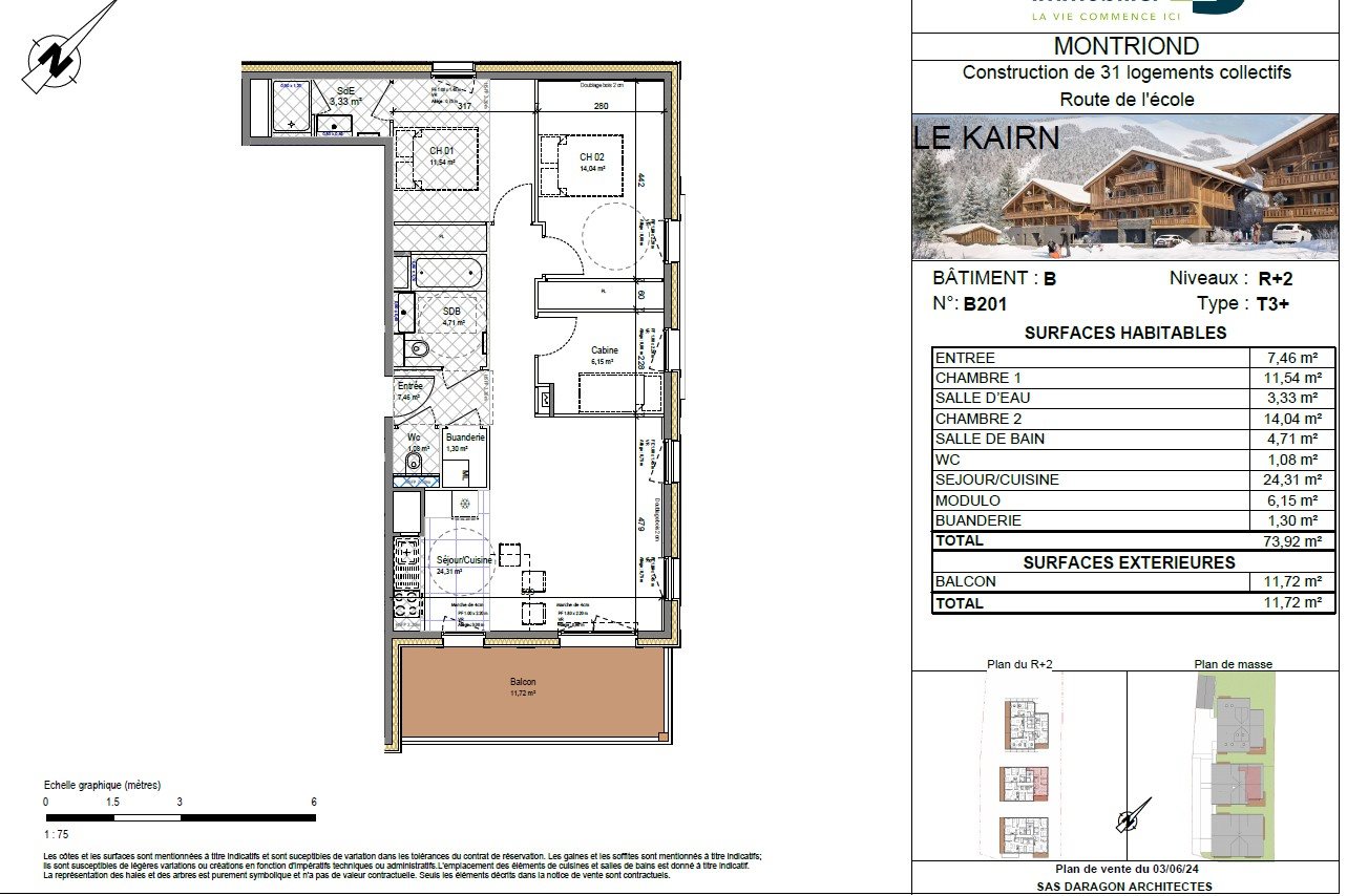 Appartement à vendre, 74m², Montriond