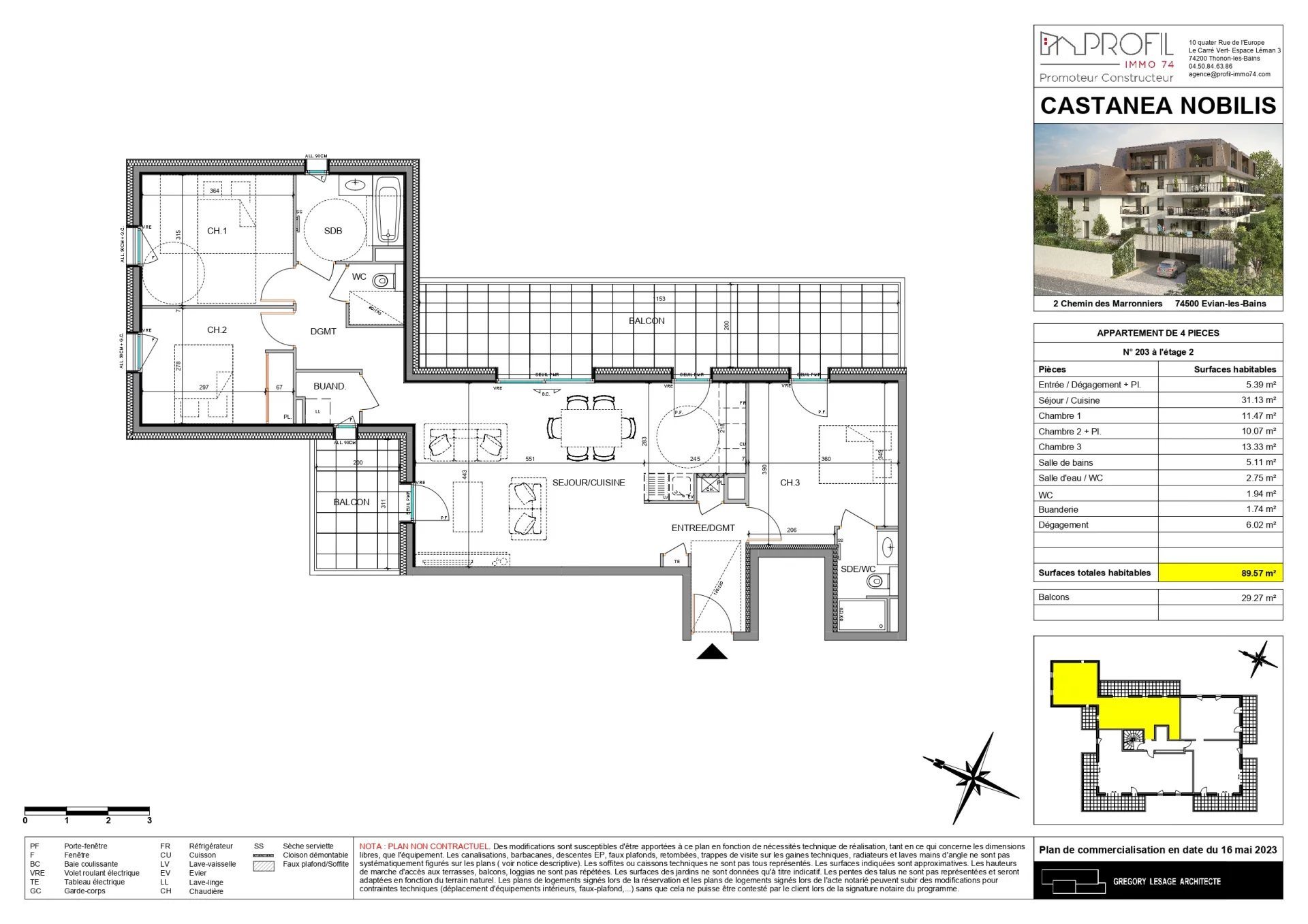 Appartement à vendre, 89m², Evian-les-Bains